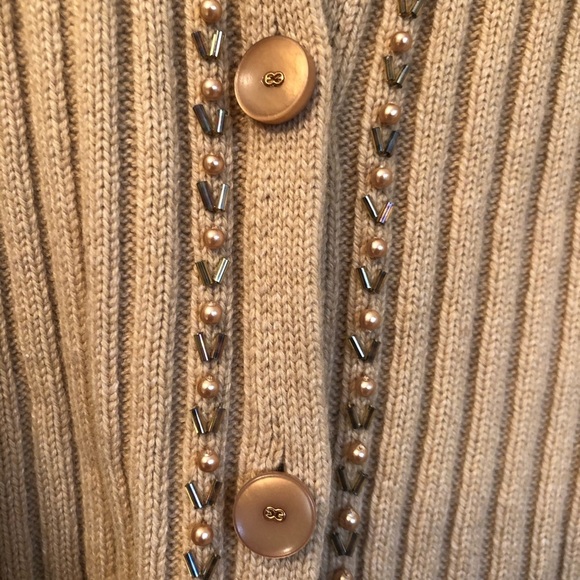 ESCADA  | Tan knit button up cardigan - Picture 3 of 8